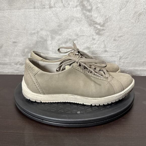 Dansko Leela Lace Up Sneakers Womens Size Eu 36 US 6 Taupe Tan Brown Nubuck - Picture 1 of 12